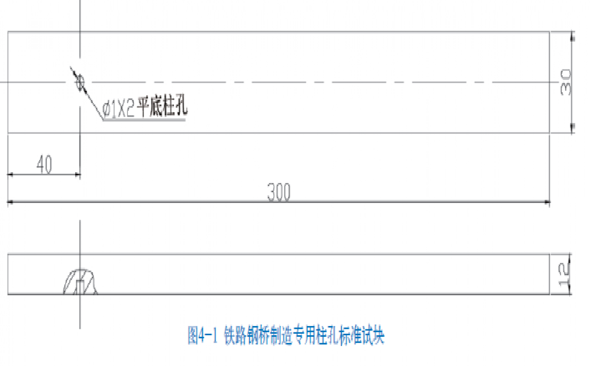 鐵路鋼橋制造專用柱孔標準試塊